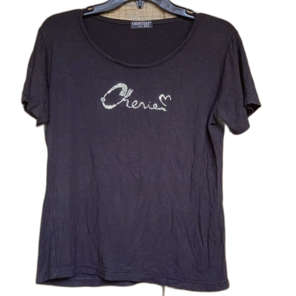 Carattere black cotton tee